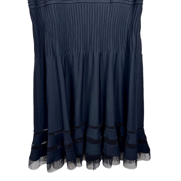 Tadashi Shoji Too Cutout Stretch Jersey Mesh Cocktail Dress 1X Black Fit & Flare - Picture 7 of 16